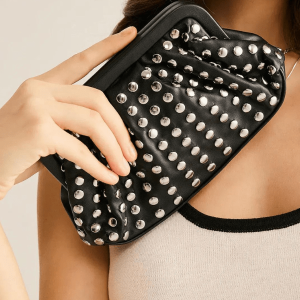 Kendra Clutch Bag - PU Leather Pleated Evening Carry