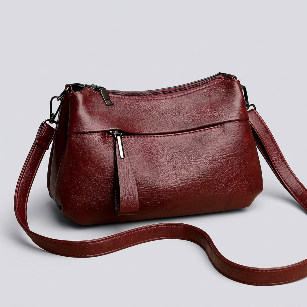 Mona Crossbody Bag - PU Leather Multi-Pocket Everyday Carry - Image 2
