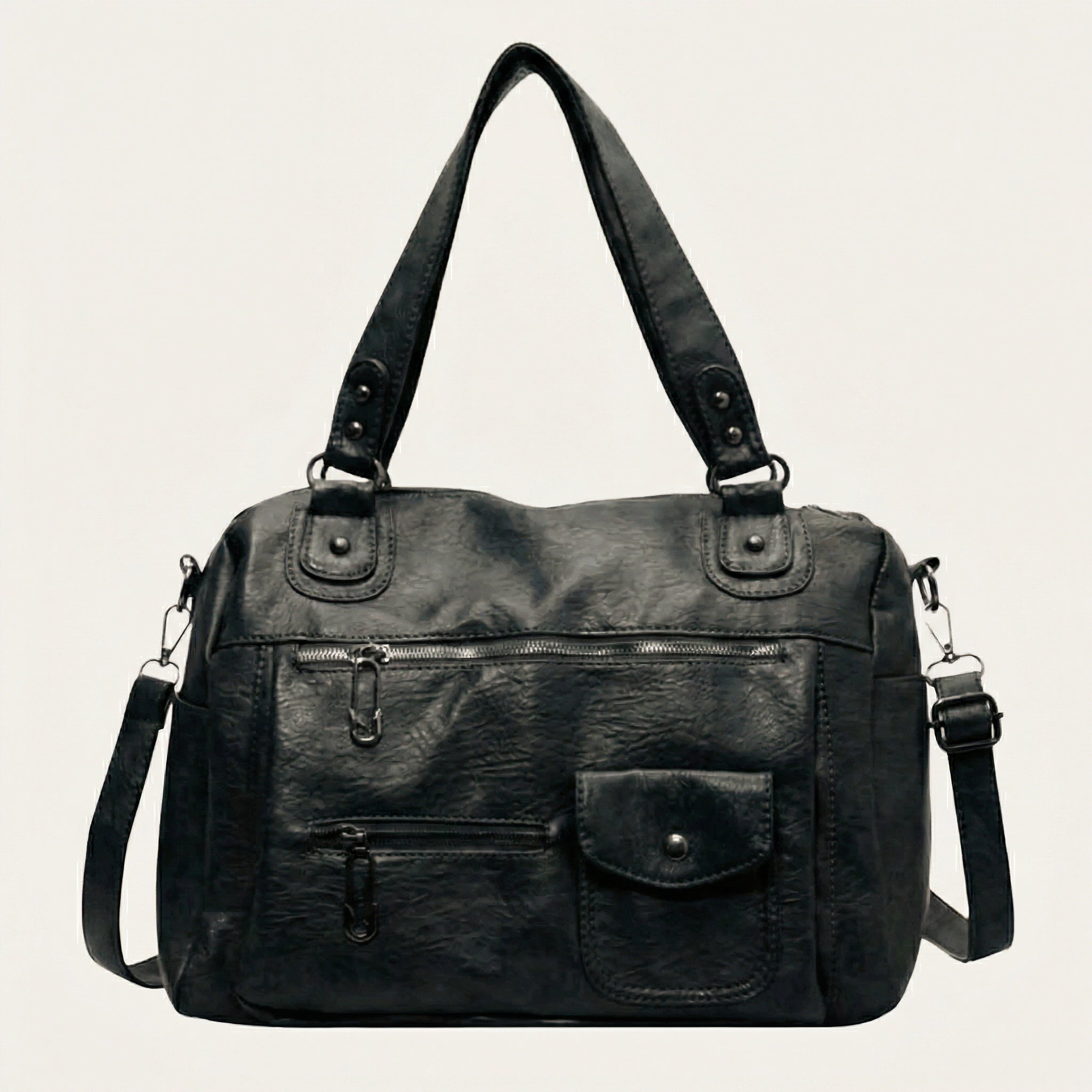 Jade Daily Tote Bag - Canvas Minimalist Shoulder Bag