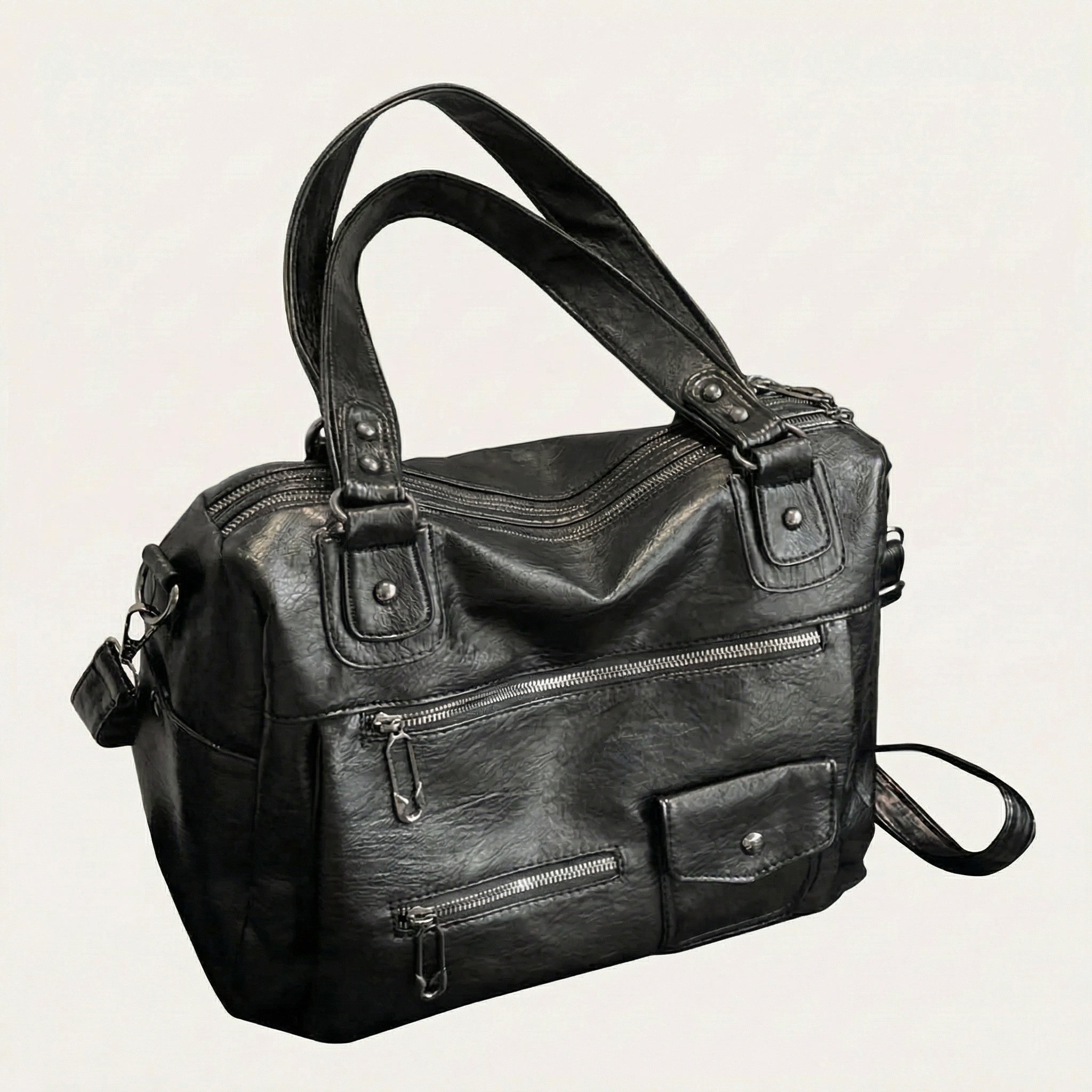Jade Daily Tote Bag - Canvas Minimalist Shoulder Bag - Image 4